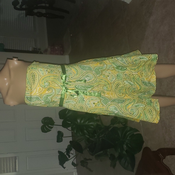 NWT Spense 6 Paisley strapless fit & flare midi with optional straps - Picture 1 of 10